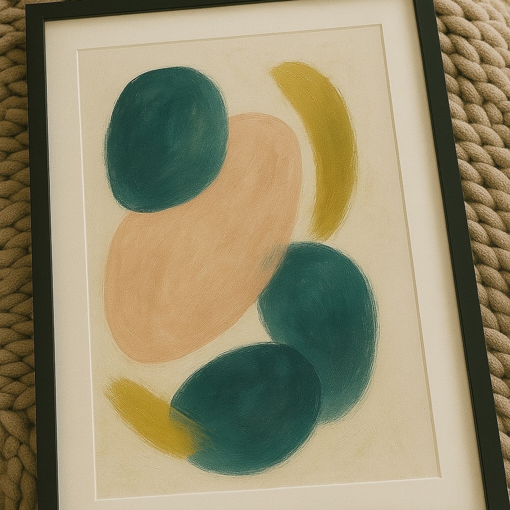 Modern Boho Abstract Framed Wall Art 16x20
